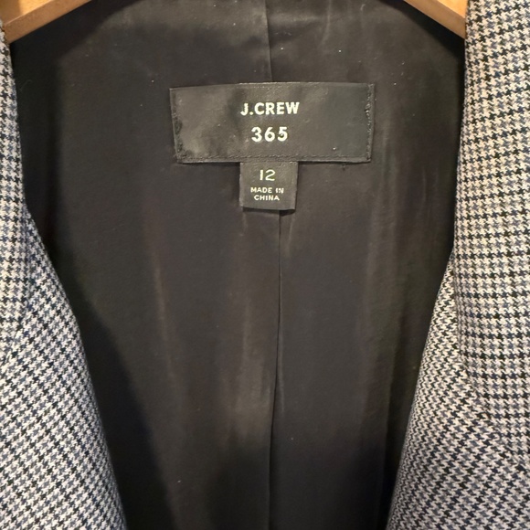 J.Crew 365 Double-Breasted Plaid/Houndstooth Wool Blend Blazer | Size 12 - Picture 3 of 3